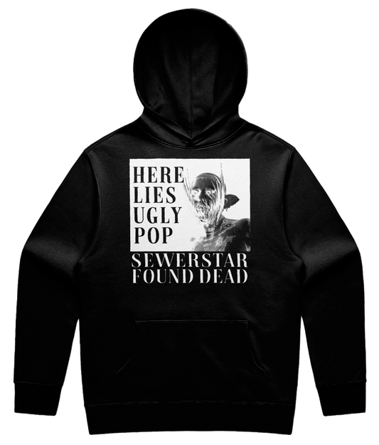 TABLOID DOUBLE-SIDED HOODIE (BLACK)