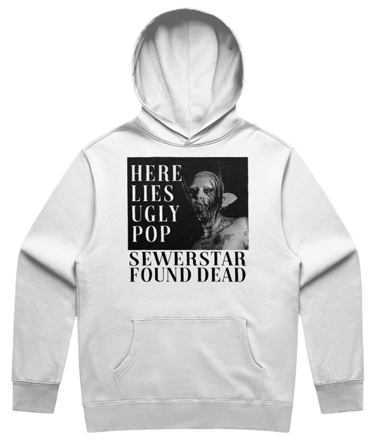 TABLOID DOUBLE-SIDED HOODIE (WHITE)